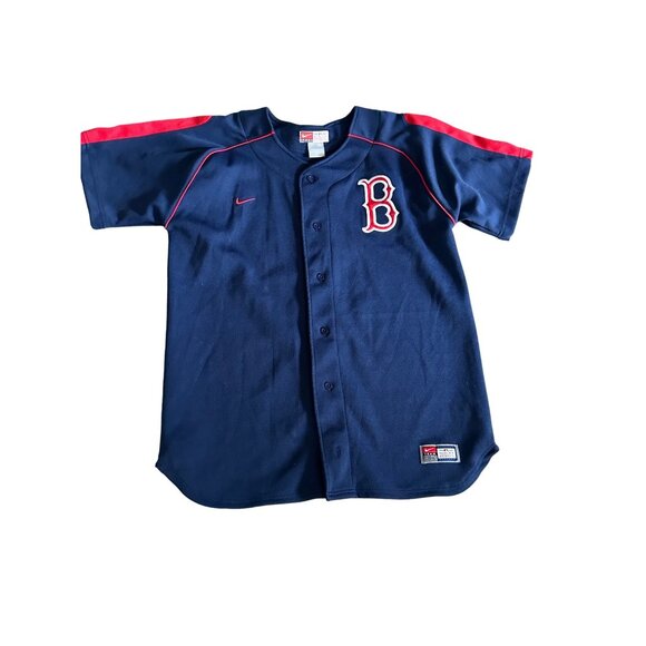 Nike Team MLB Boston Red Sox Youth X-Large Jersey - Blue & Red - Picture 1 of 12